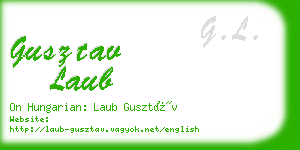 gusztav laub business card